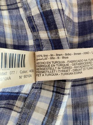 Camisa Massimo Dutti cuadros azul y beige