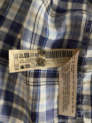 Camisa Massimo Dutti cuadros azul y beige