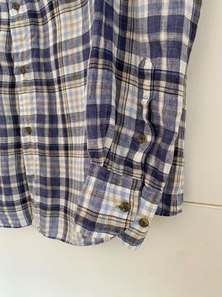 Camisa Massimo Dutti cuadros azul y beige