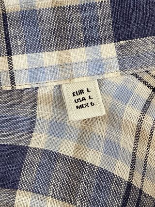 Camisa Massimo Dutti cuadros azul y beige