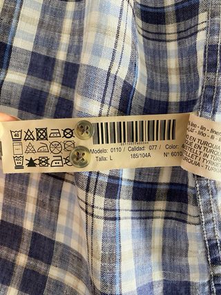 Camisa Massimo Dutti cuadros azul y beige