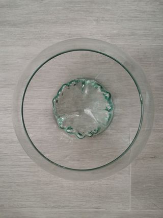 Pecera redonda de cristal