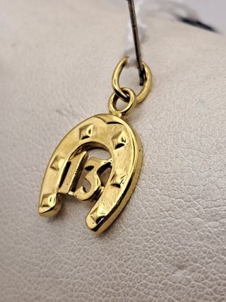 Colgante Herradura Oro 18K con Número 13
