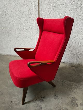 Sillón Tela Chresten Fidahl Dinamark Mid Century