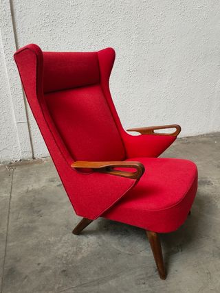 Sillón Tela Chresten Fidahl Dinamark Mid Century