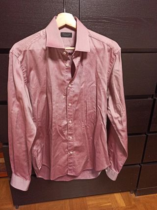 Camisa Zara Man Talla M Rosa