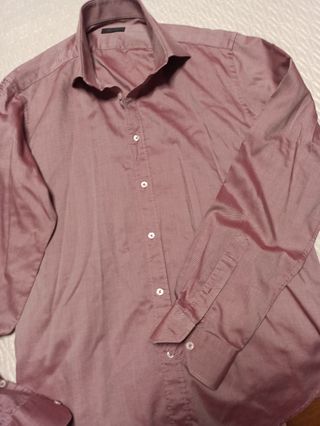 Camisa Zara Man Talla M Rosa