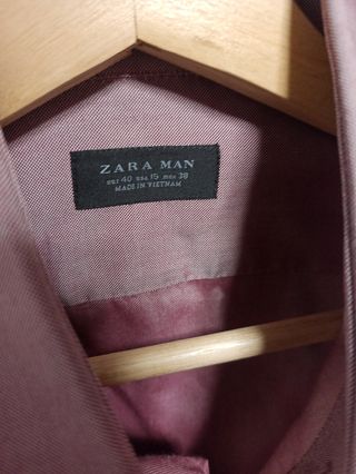 Camisa Zara Man Talla M Rosa