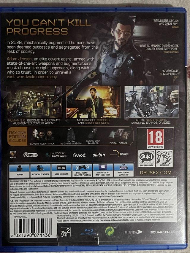Deus Ex: Mankind Divided PS4
