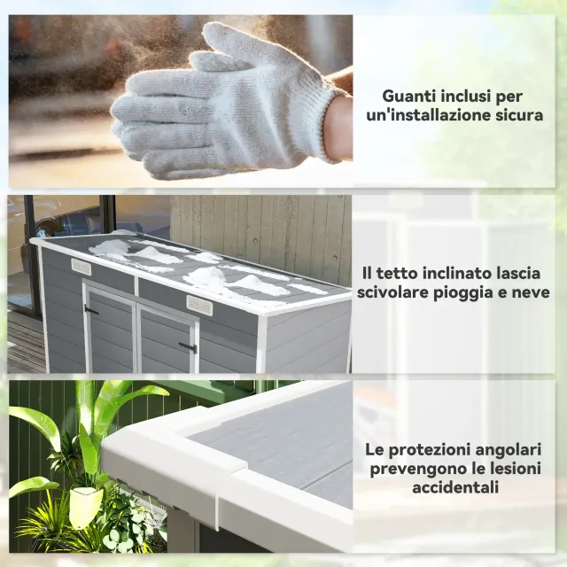 Casetta da Giardino in Resina con Pavimento, 2 Por