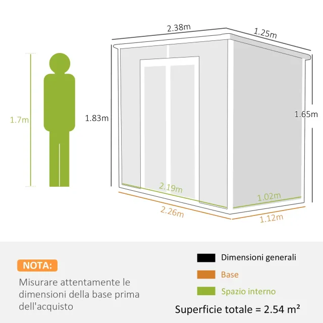 Casetta da Giardino in Resina con Pavimento, 2 Por