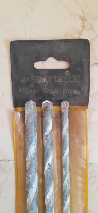 -Brocas de piedra de 8, 10 y 12 mm