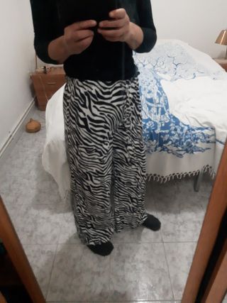 Pantalón estampado cebra