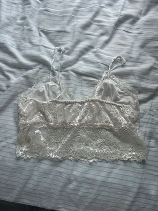 Bralette Lefties XS encaje blanco