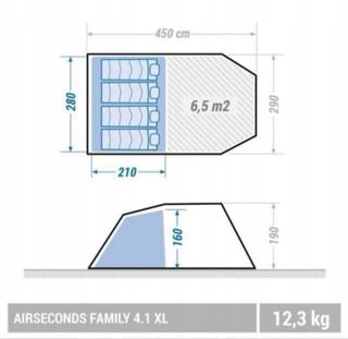 Tienda de campaña Decathlon 4.1XL