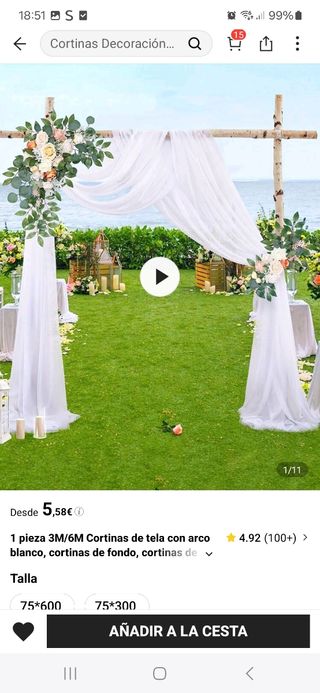 Cortinas azules y blancas de tela