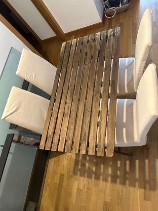 Mesa de madera plegable