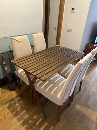 Mesa de madera plegable