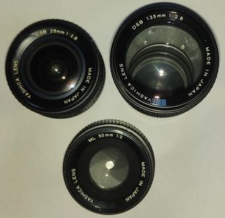 Fotocamera Yashica FX-3 + custodia + 3 obiettivi