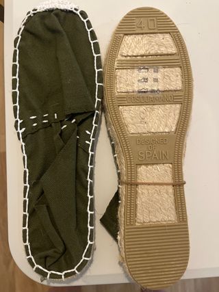 Sandalias Esparto Verdes Talla 40