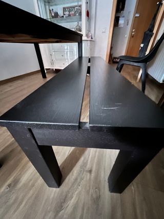 Mesa y banco IKEA negro