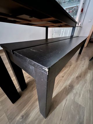 Mesa y banco IKEA negro