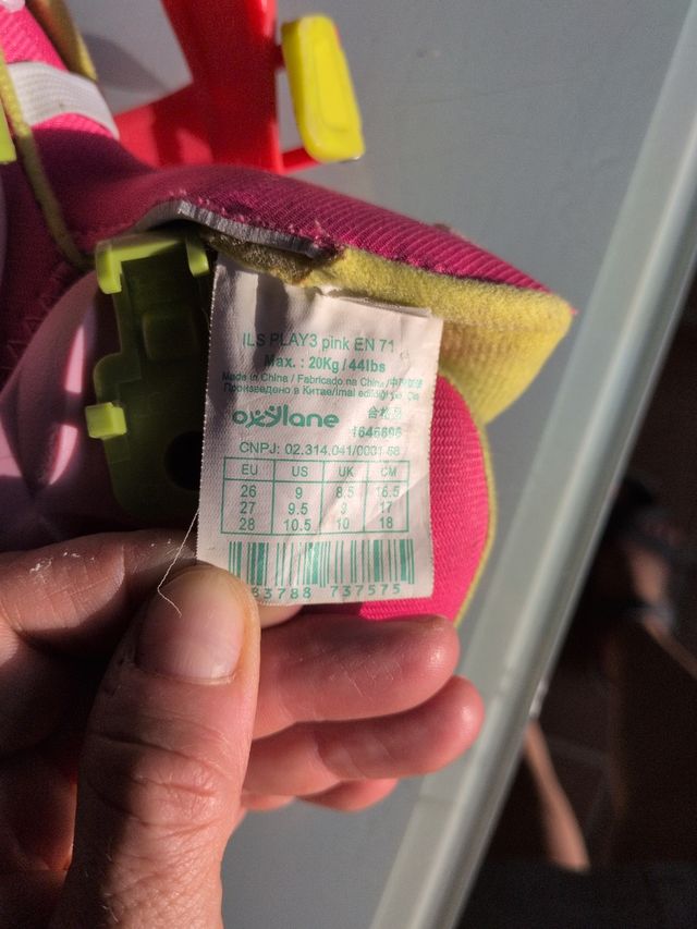 Patines niña evolutivos rosa y amarillo