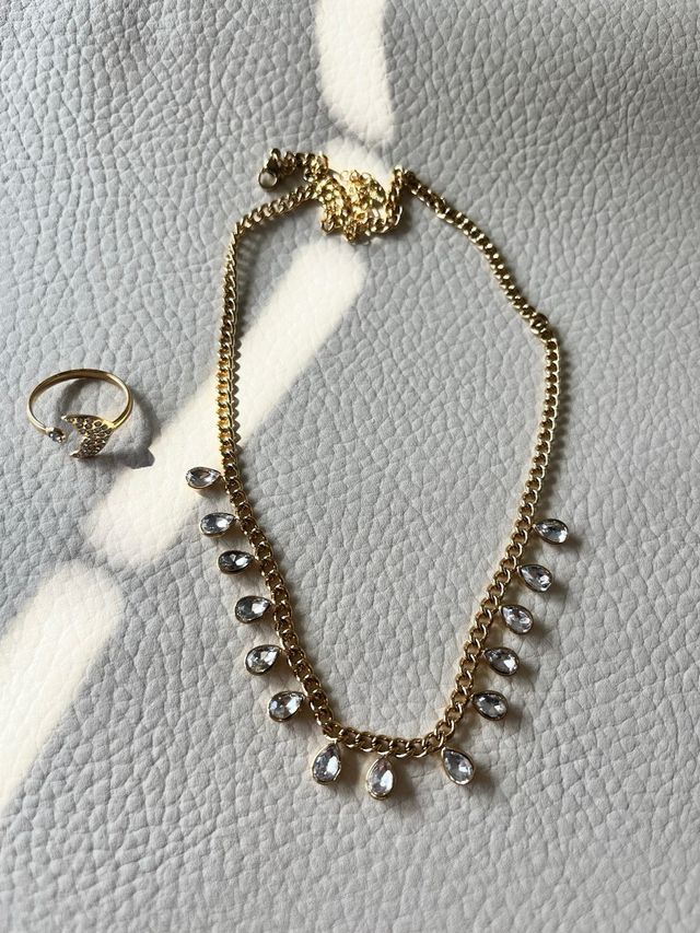 Set de Joyería: Collar y Anillo acero inoxidable