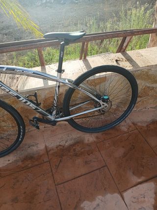 Bicicleta de montaña/gravel plateada