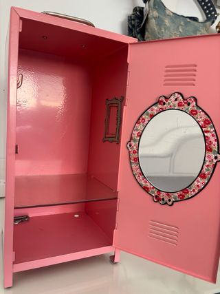 Baul infantil rosa metal