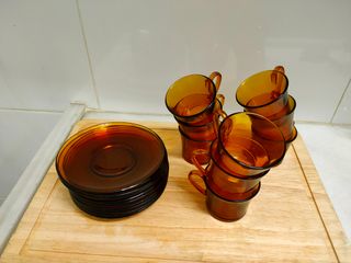 Tazze da caffè Duralex Amber usate