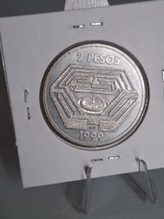 Moneda 2 Pesos Argentinos 1999 Plata