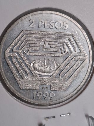 Moneda 2 Pesos Argentinos 1999 Plata