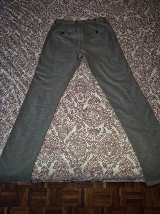 Pantalón vestir Zara gris hombre talla 38