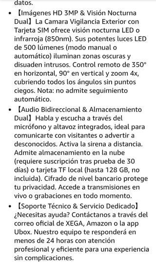Cámara Vigilancia Solar 4G XEGA