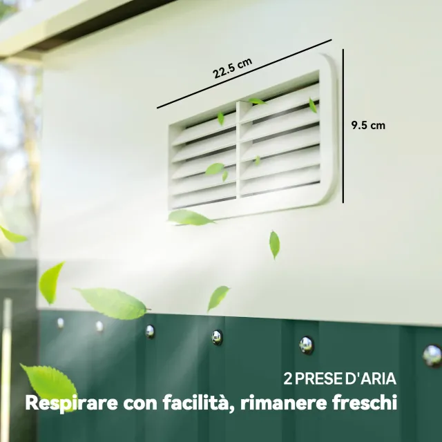 Casetta da Giardino con Porta Scorrevole, in Accia