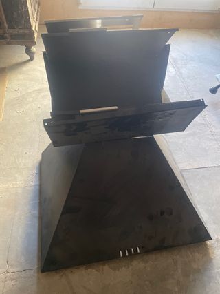 Campana extractora de cocina negra