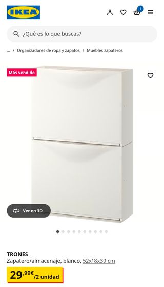 Zapatero Trones de IKEA.