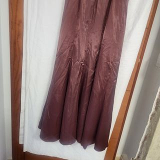 Vestido largo fiesta coctel marrón