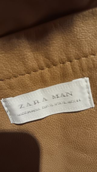 Cazadora de piel marrón