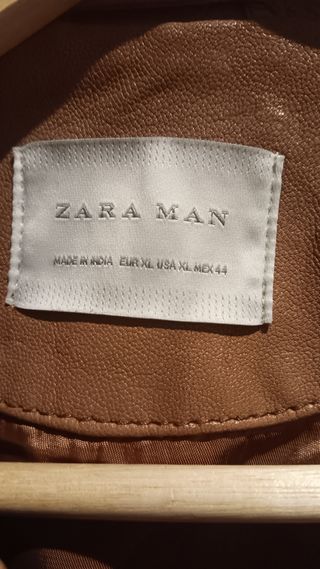 Cazadora de piel marrón