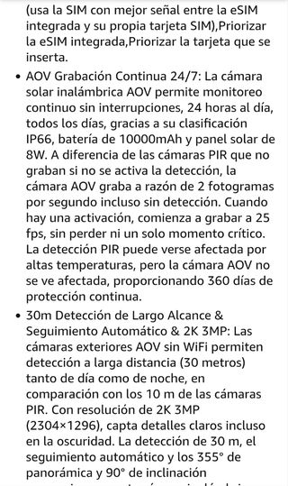 Cámara de vigilancia exterior con panel solar