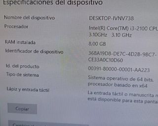 Ordenador ASUS Negro y Plateado. 8 GB de Ram.