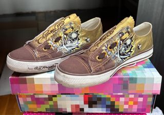 Bambas Ed Hardy Marrón y Dorado