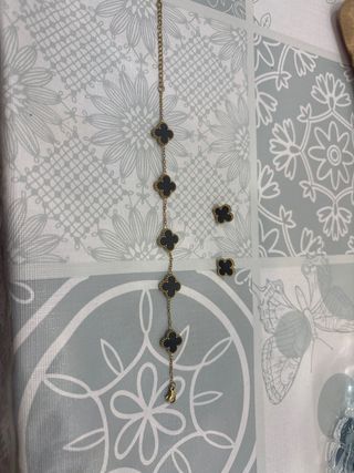 Conjunto Tous Colgante y Pulsera Negro
