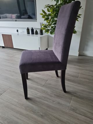 Sillas comedor terciopelo. 6 sillas total 360 Euro