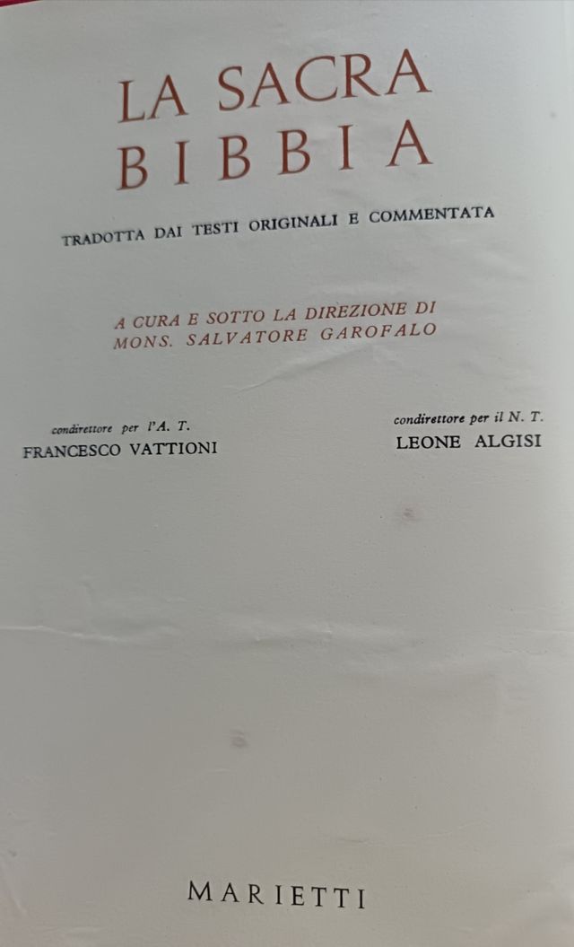 La Sacra Bibbia Marietti in 3 volumi con copertina