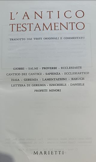 La Sacra Bibbia Marietti in 3 volumi con copertina