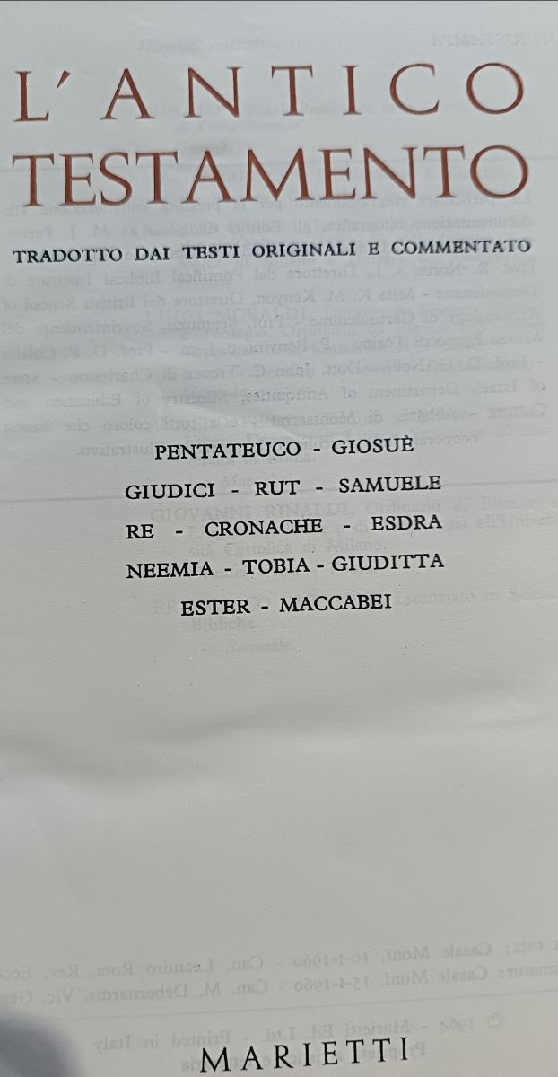 La Sacra Bibbia Marietti in 3 volumi con copertina