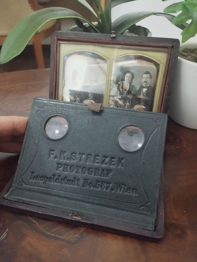 Visore Stereo Antico Dagherrotipo Ambrotipo